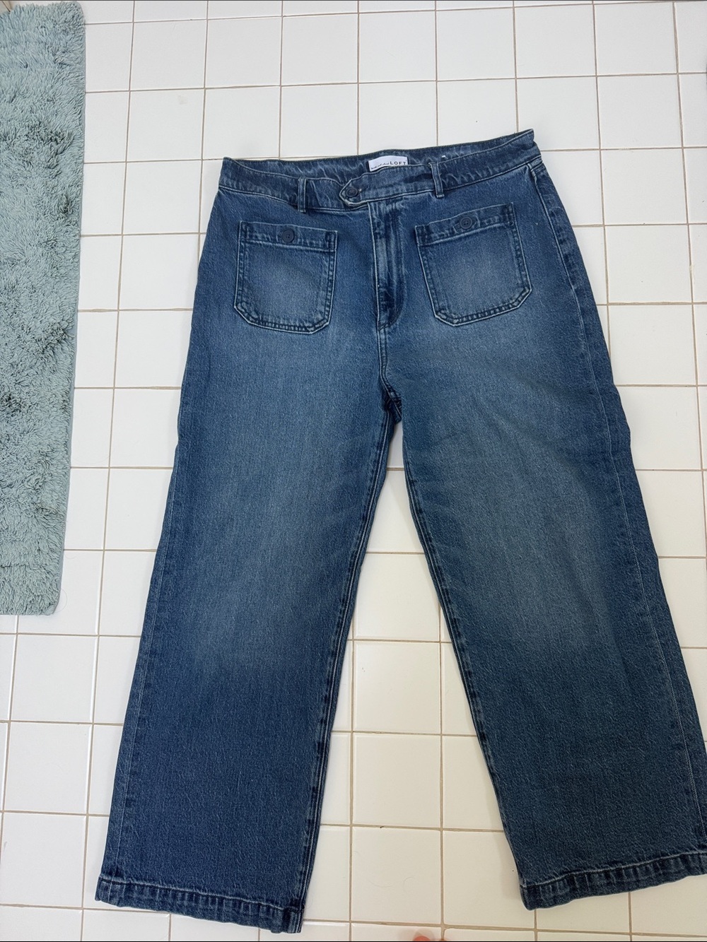 LOFT Women's Straight-Leg Jeans in Medium Blue Wash